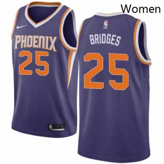 Womens Nike Phoenix Suns 25 Mikal Bridges Swingman Purple NBA Jersey Icon Edition